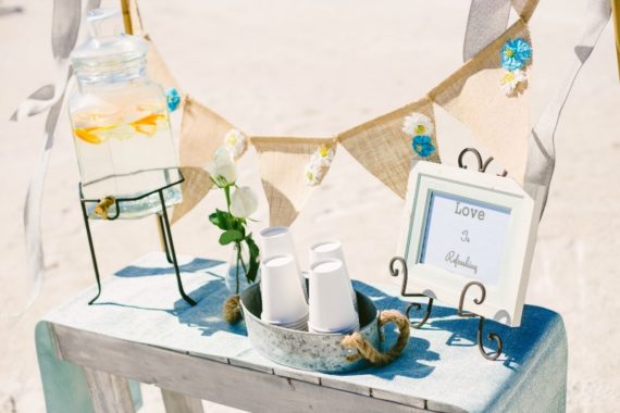 Affordable mirco beach wedding reception in Florida