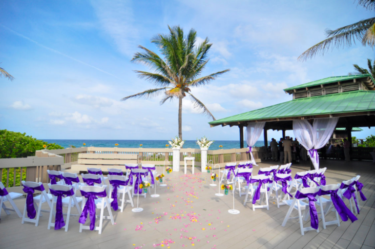 Wedding Ceremony setup in Boca Raton - Red Reef Park