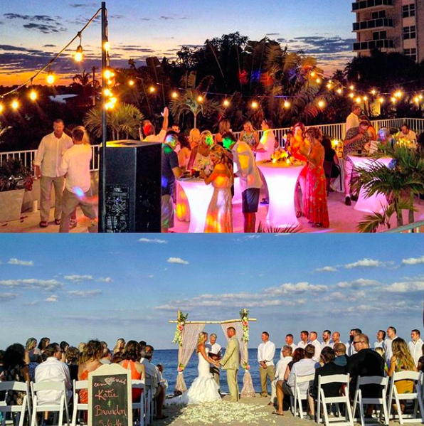 Beach Wedding And Rooftop Reception Wedding Bells