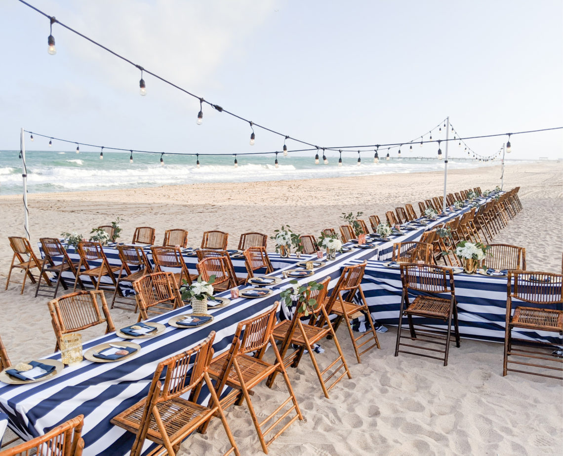 Plunge Beach Resort - Wedding Table Set up on the Beach
