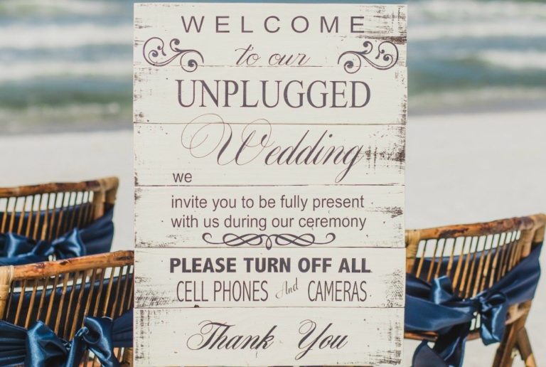 Unplugged Wedding Sign