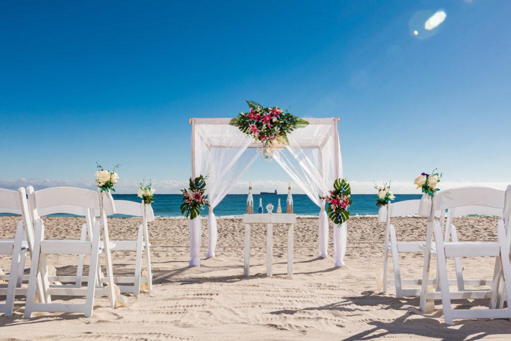 Amazing tropical budget Beachfront Wedding in Fort Lauderdale