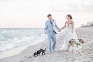 Florida dog friendly beach wedding