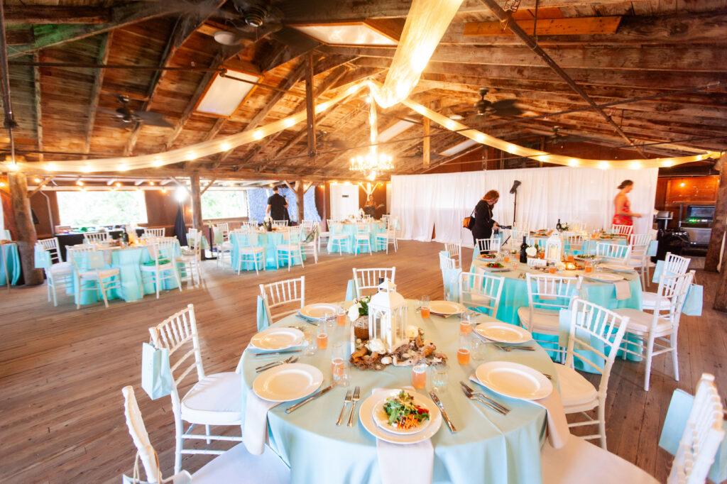Blue Tablecloths at Jupiter Civic Center