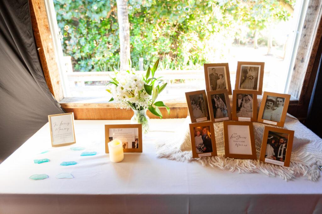 Family Heirlooms at Welcome Table at Jupiter Civic Center - Weddings