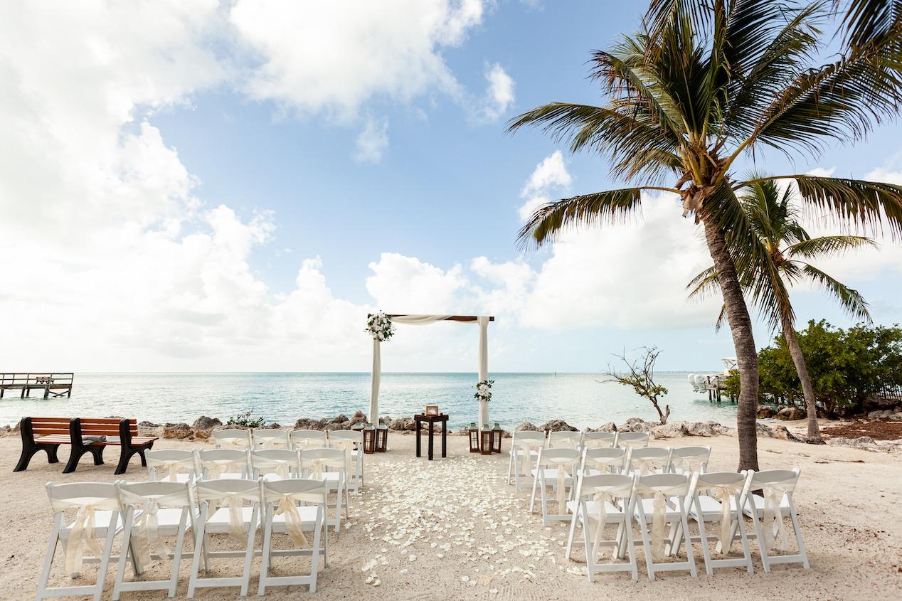 Florida beach wedding styles romantic arbor