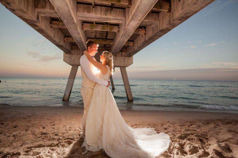 wedding dresses deerfield beach See Through Lace Ivory Tulle V-neck V-back Beach Wedding Dress WD419 US6 / Custom Color