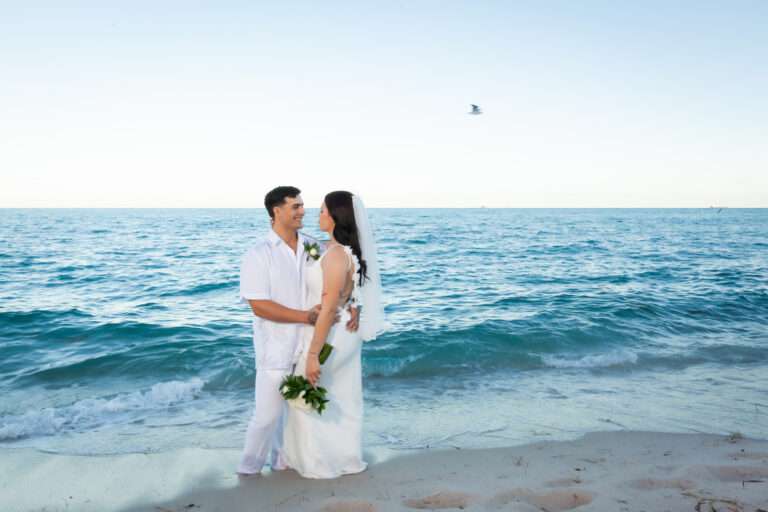 sunset beach wedding on Miami Beach