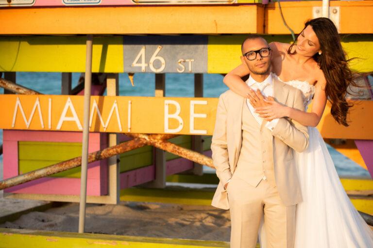 Miami Wedding Featuring South Beach Lifeguard Tower