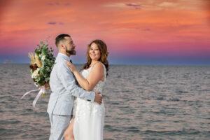 Private Key Biscayne Amazing Sunset Beach Wedding
